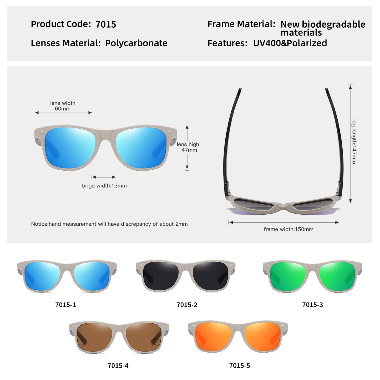 Camden - Natural Bamboo Handmade Polarized Sunglasses
