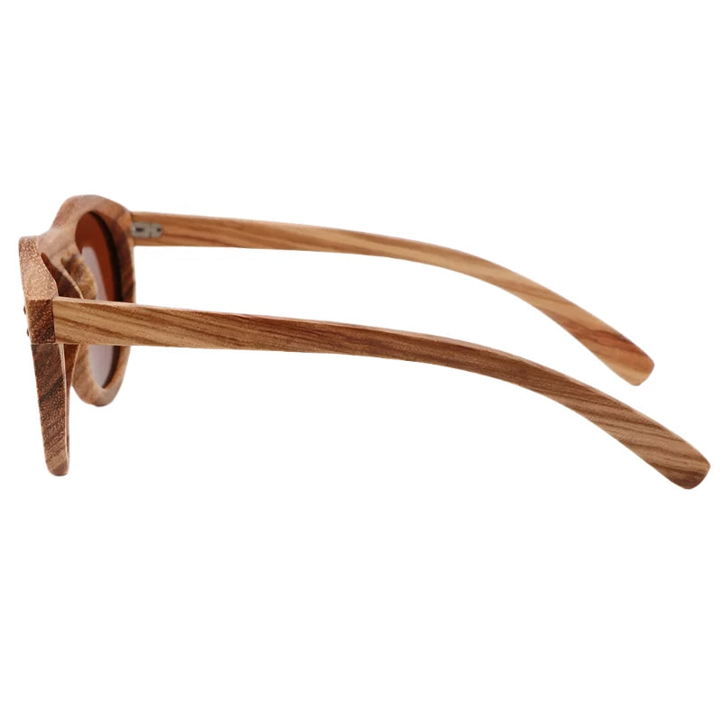 Breeze - Zebra Wood Retro Style Sunglasses