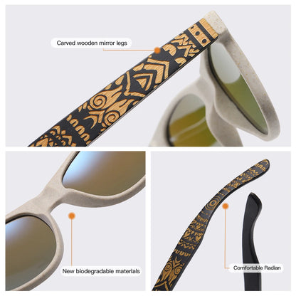 Camden -  Natural Bamboo  Handmade Polarized Sunglasses